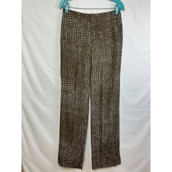 Peruvian Connection Women's Size 2 Front Zip Distress Floral Print Pants - Picture 1 of 13